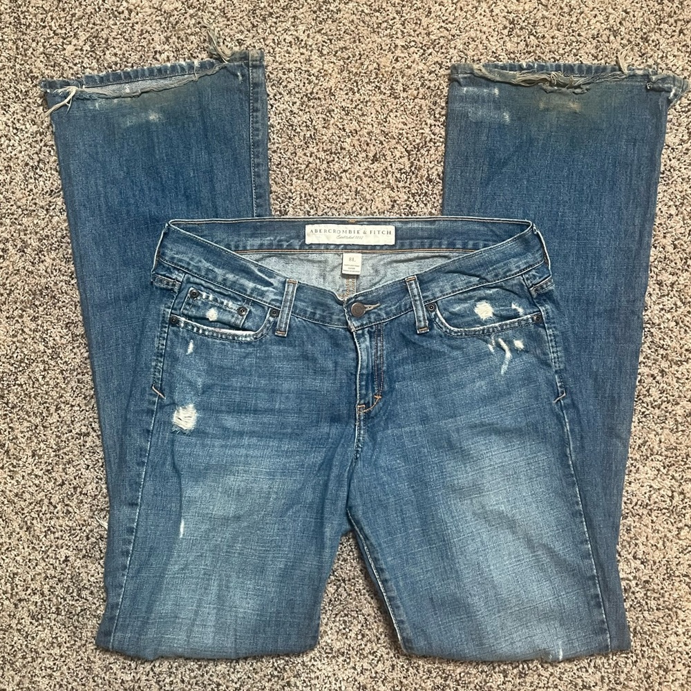 Vintage Abercrombie Low-Rise Distressed Jeans Size 8 Long